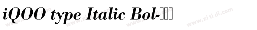 iQOO type Italic Bol字体转换